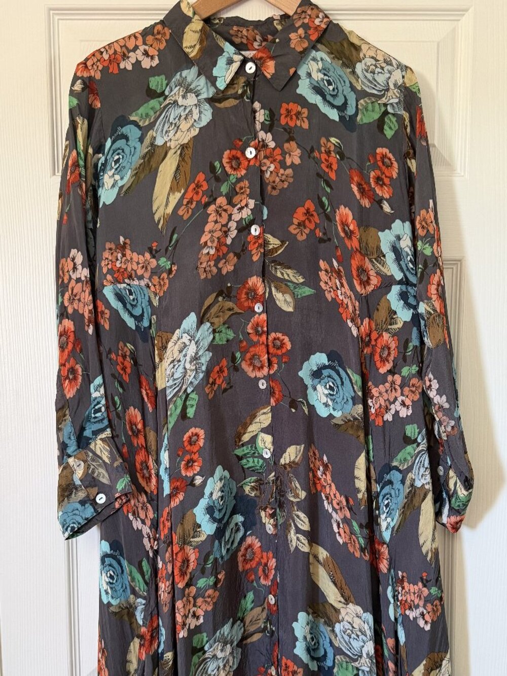 Paper Lace Silk-Ish Floral Dress